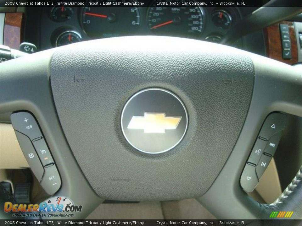 2008 Chevrolet Tahoe LTZ White Diamond Tricoat / Light Cashmere/Ebony Photo #21