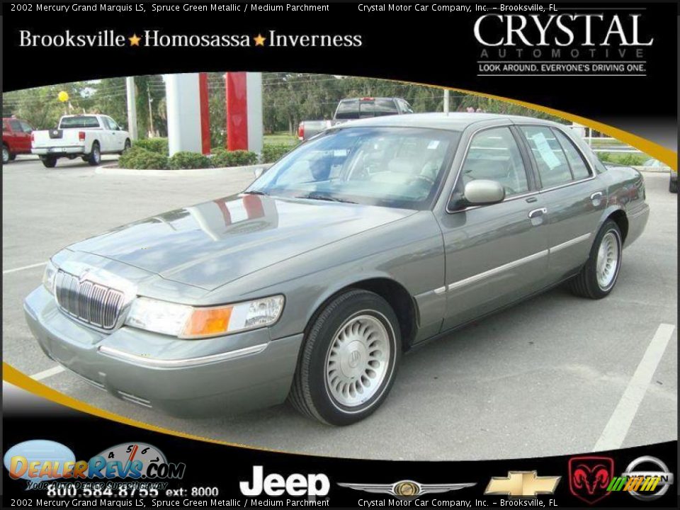 2002 Mercury Grand Marquis LS Spruce Green Metallic / Medium Parchment Photo #1