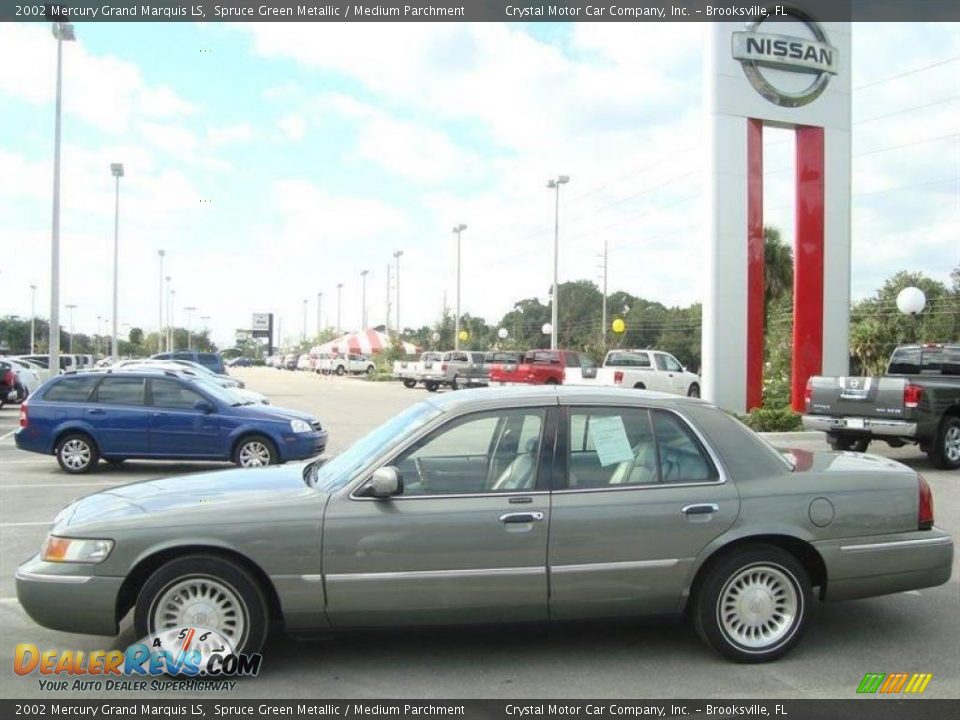 2002 Mercury Grand Marquis LS Spruce Green Metallic / Medium Parchment Photo #2