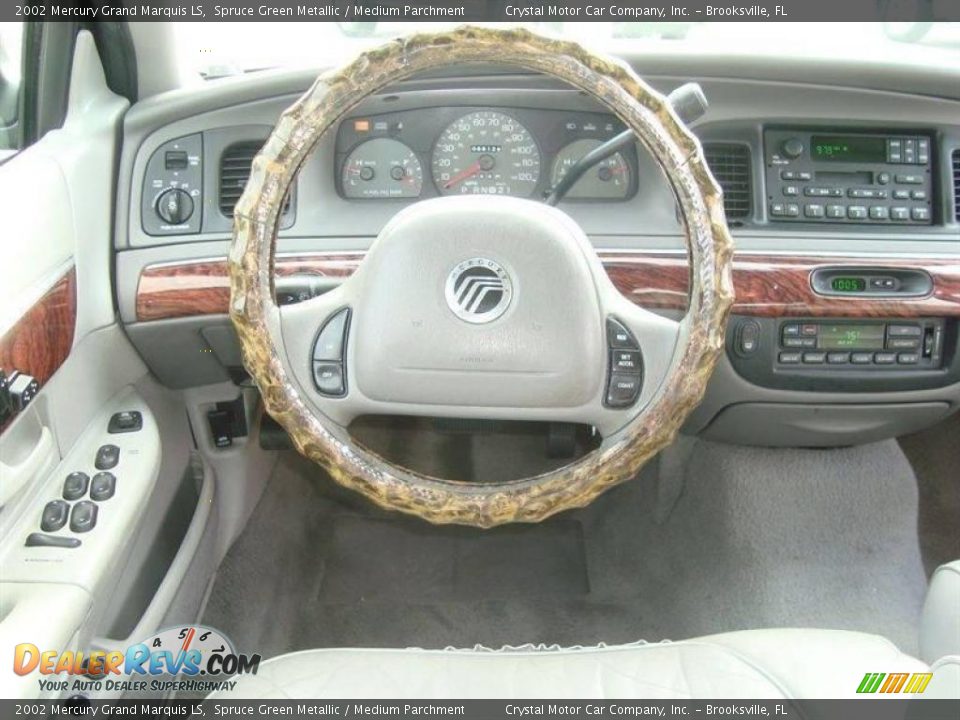 2002 Mercury Grand Marquis LS Spruce Green Metallic / Medium Parchment Photo #6