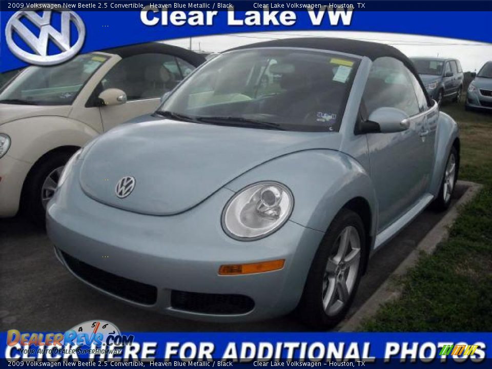 2009 Volkswagen New Beetle 2.5 Convertible Heaven Blue Metallic / Black Photo #1