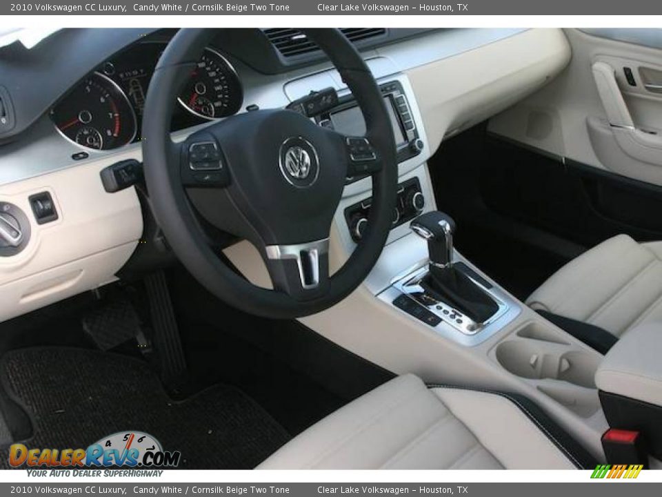 2010 Volkswagen CC Luxury Candy White / Cornsilk Beige Two Tone Photo #10