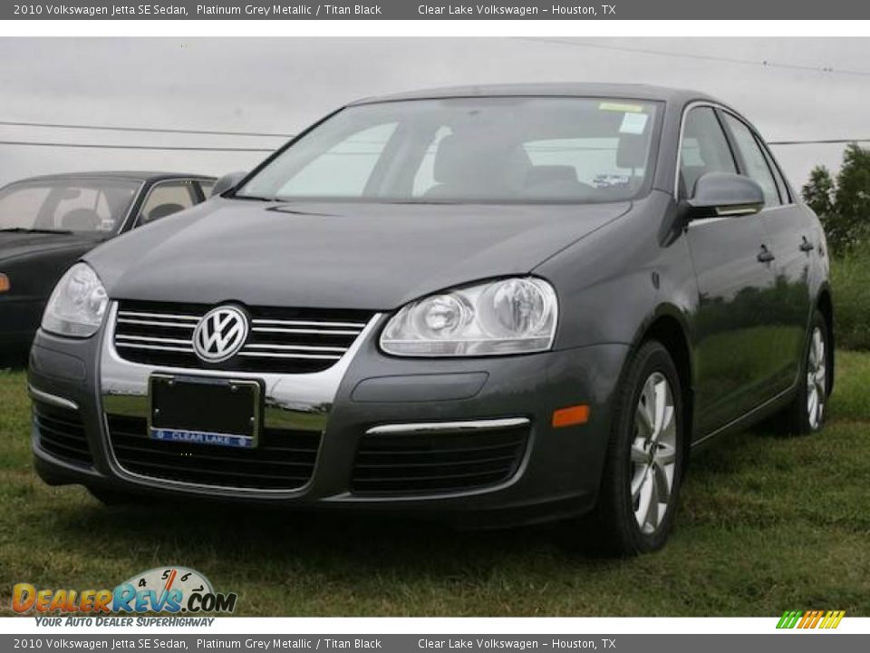 2010 Volkswagen Jetta SE Sedan Platinum Grey Metallic / Titan Black Photo #1