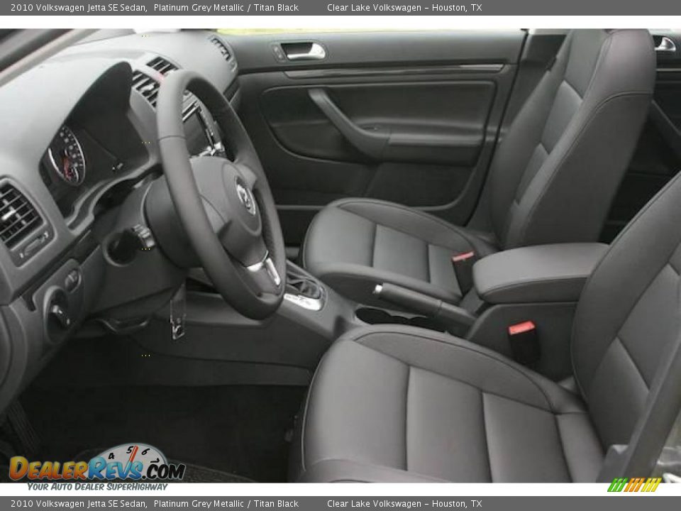 2010 Volkswagen Jetta SE Sedan Platinum Grey Metallic / Titan Black Photo #4