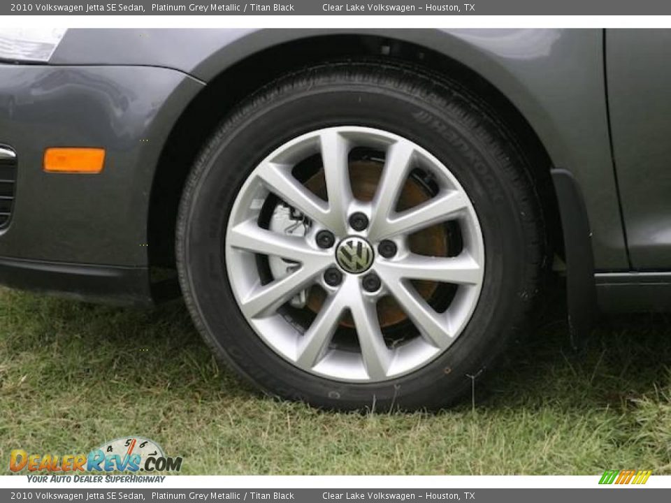 2010 Volkswagen Jetta SE Sedan Platinum Grey Metallic / Titan Black Photo #9