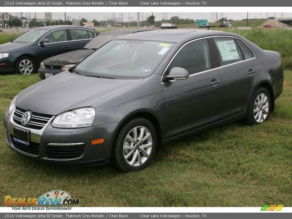 2010 Volkswagen Jetta SE Sedan Platinum Grey Metallic / Titan Black Photo #12