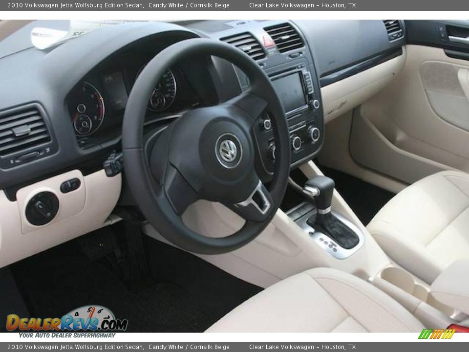 2010 Volkswagen Jetta Wolfsburg Edition Sedan Candy White / Cornsilk Beige Photo #10