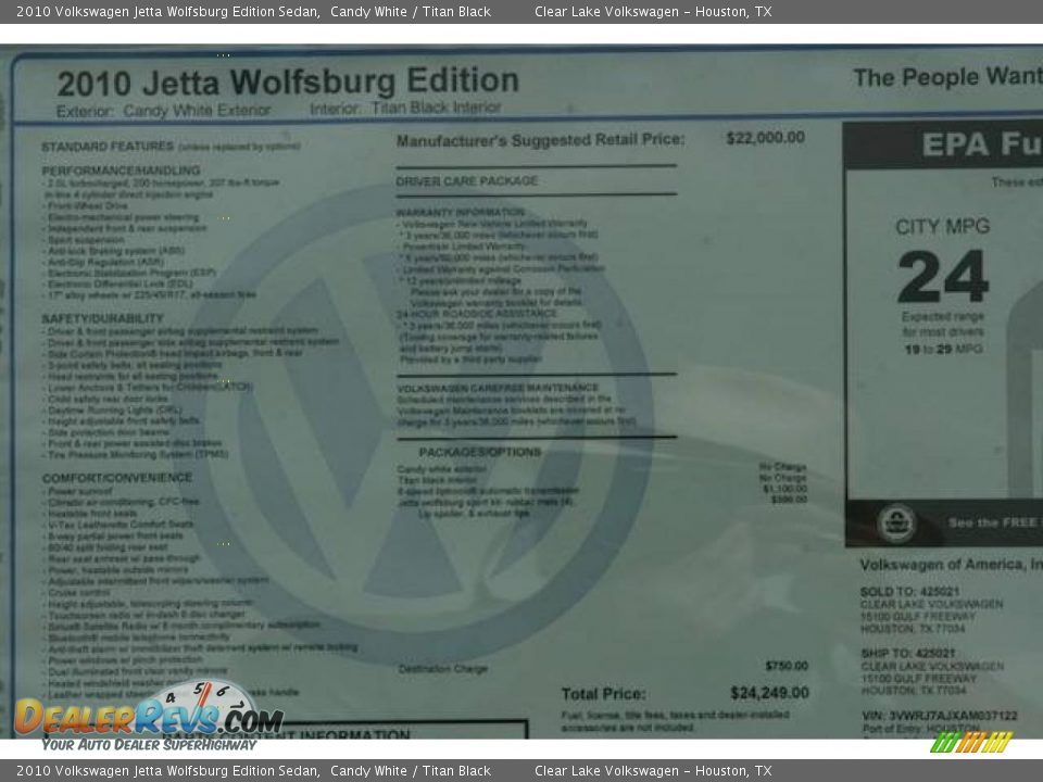 2010 Volkswagen Jetta Wolfsburg Edition Sedan Candy White / Titan Black Photo #17