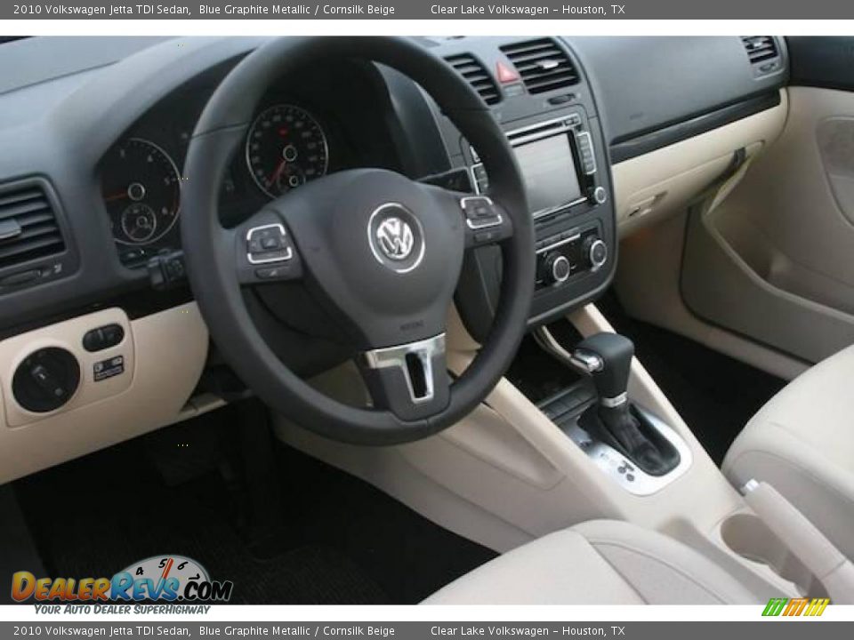 2010 Volkswagen Jetta TDI Sedan Blue Graphite Metallic / Cornsilk Beige Photo #10