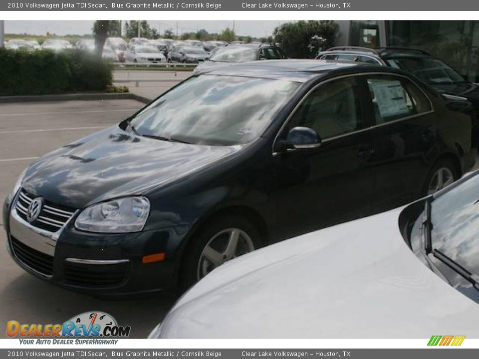 2010 Volkswagen Jetta TDI Sedan Blue Graphite Metallic / Cornsilk Beige Photo #12