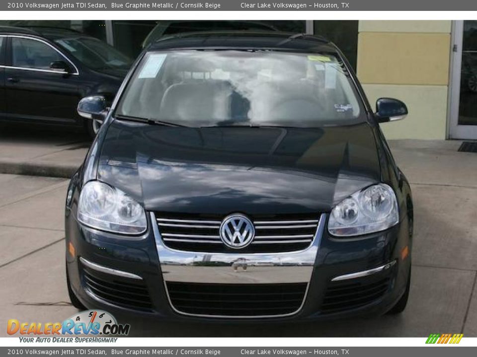 2010 Volkswagen Jetta TDI Sedan Blue Graphite Metallic / Cornsilk Beige Photo #14