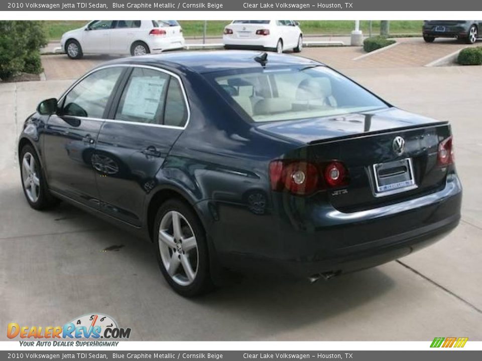 2010 Volkswagen Jetta TDI Sedan Blue Graphite Metallic / Cornsilk Beige Photo #20