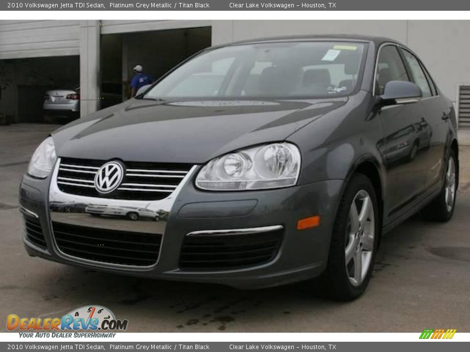 2010 Volkswagen Jetta TDI Sedan Platinum Grey Metallic / Titan Black Photo #1