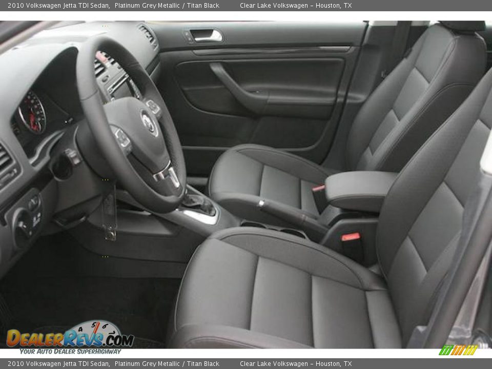 2010 Volkswagen Jetta TDI Sedan Platinum Grey Metallic / Titan Black Photo #4