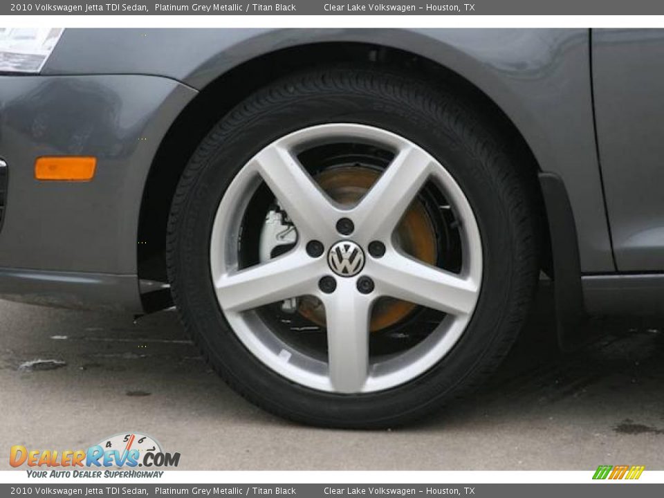 2010 Volkswagen Jetta TDI Sedan Platinum Grey Metallic / Titan Black Photo #9