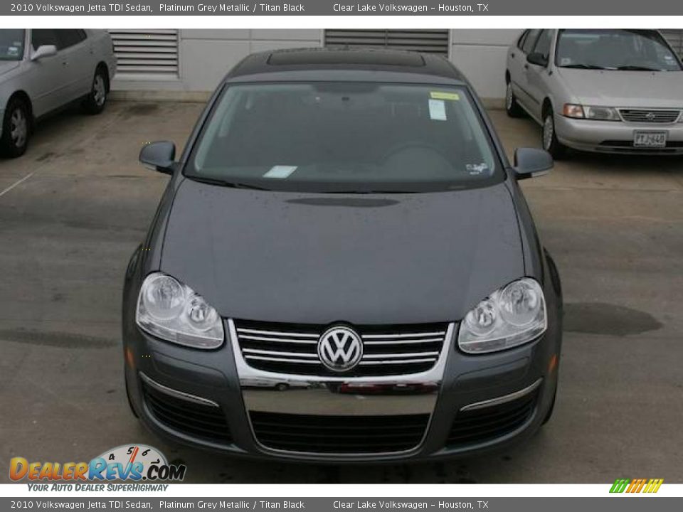 2010 Volkswagen Jetta TDI Sedan Platinum Grey Metallic / Titan Black Photo #10