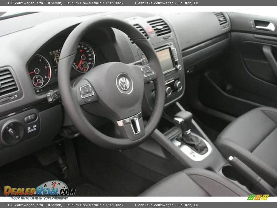 2010 Volkswagen Jetta TDI Sedan Platinum Grey Metallic / Titan Black Photo #11
