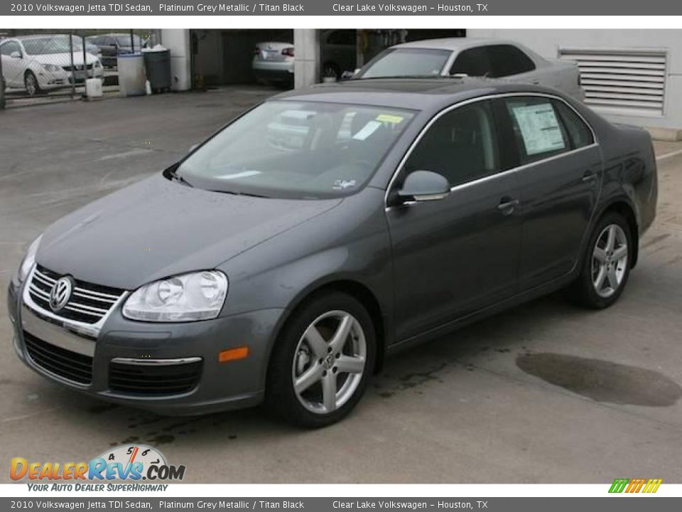 2010 Volkswagen Jetta TDI Sedan Platinum Grey Metallic / Titan Black Photo #12