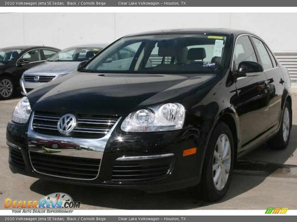 2010 Volkswagen Jetta SE Sedan Black / Cornsilk Beige Photo #1