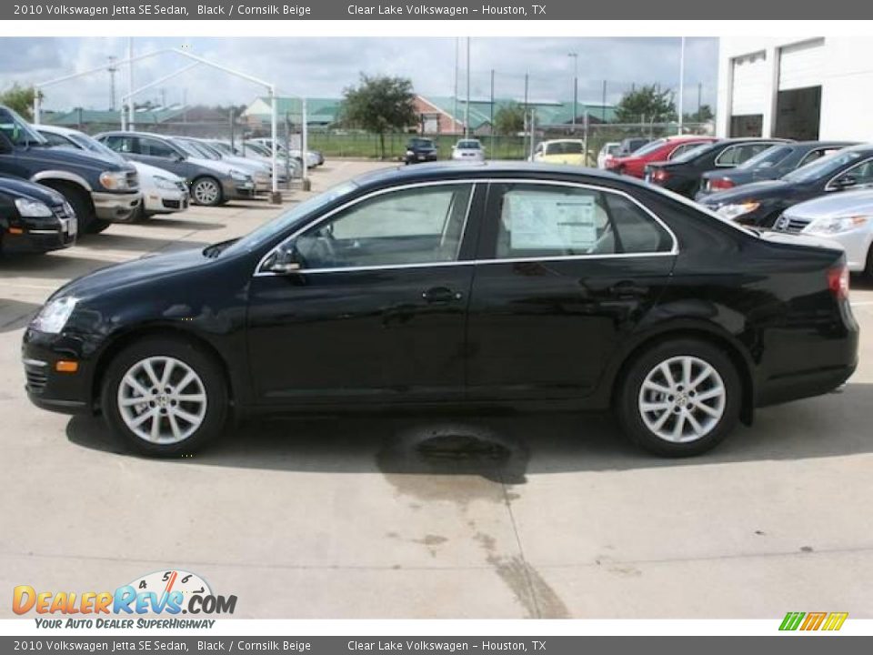 2010 Volkswagen Jetta SE Sedan Black / Cornsilk Beige Photo #3