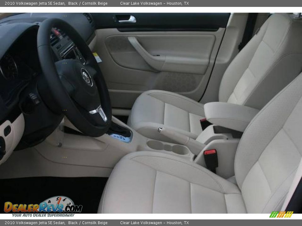 2010 Volkswagen Jetta SE Sedan Black / Cornsilk Beige Photo #4