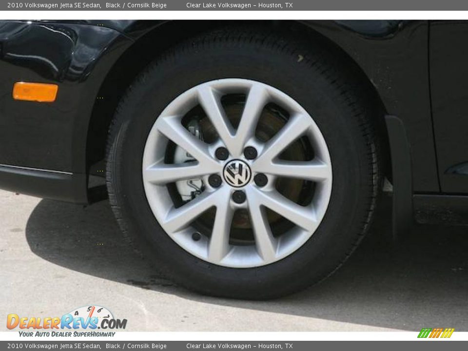 2010 Volkswagen Jetta SE Sedan Black / Cornsilk Beige Photo #9