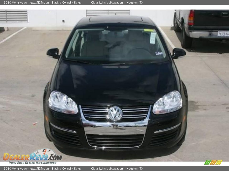 2010 Volkswagen Jetta SE Sedan Black / Cornsilk Beige Photo #14