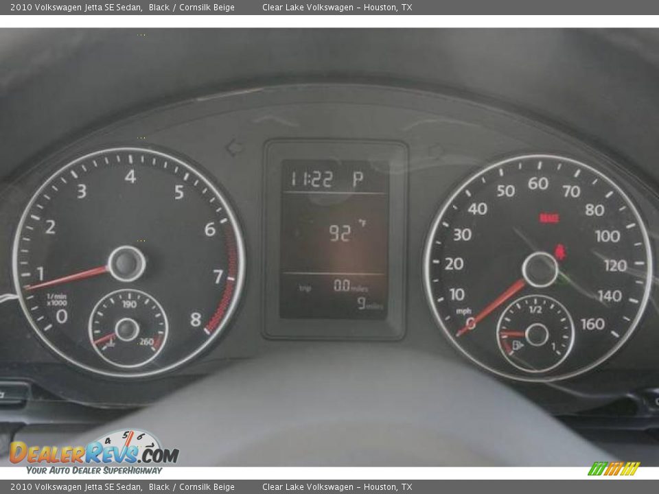 2010 Volkswagen Jetta SE Sedan Black / Cornsilk Beige Photo #18