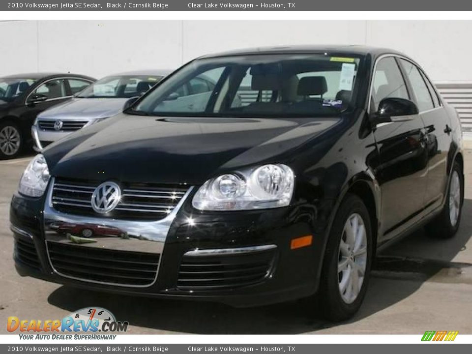2010 Volkswagen Jetta SE Sedan Black / Cornsilk Beige Photo #19
