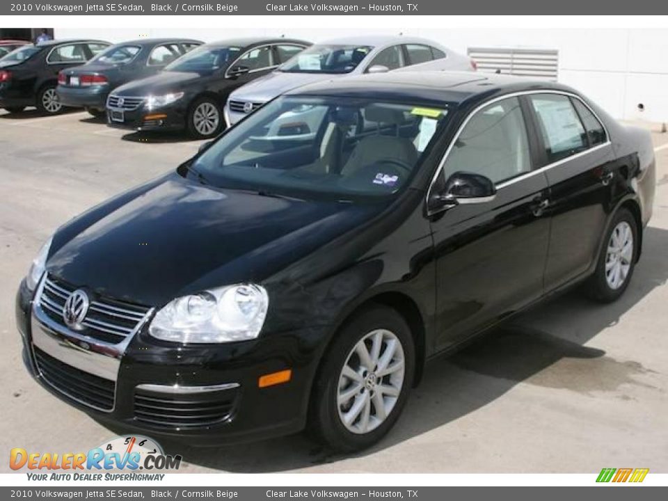 2010 Volkswagen Jetta SE Sedan Black / Cornsilk Beige Photo #23