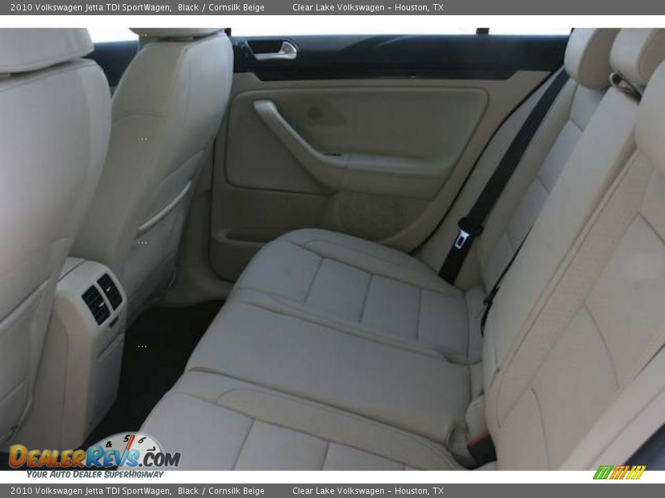 2010 Volkswagen Jetta TDI SportWagen Black / Cornsilk Beige Photo #8