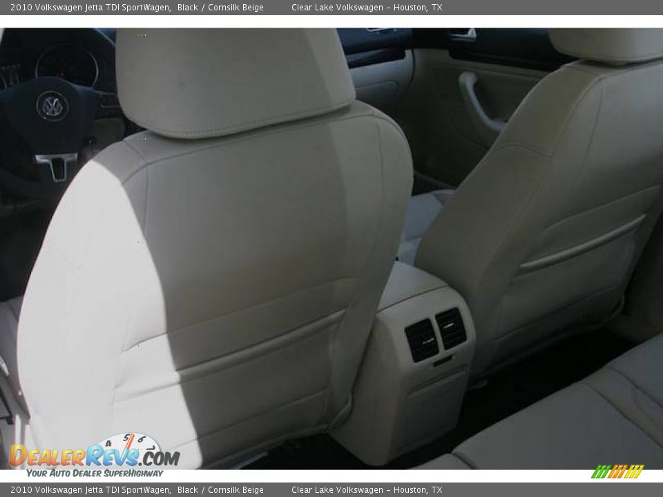 2010 Volkswagen Jetta TDI SportWagen Black / Cornsilk Beige Photo #13