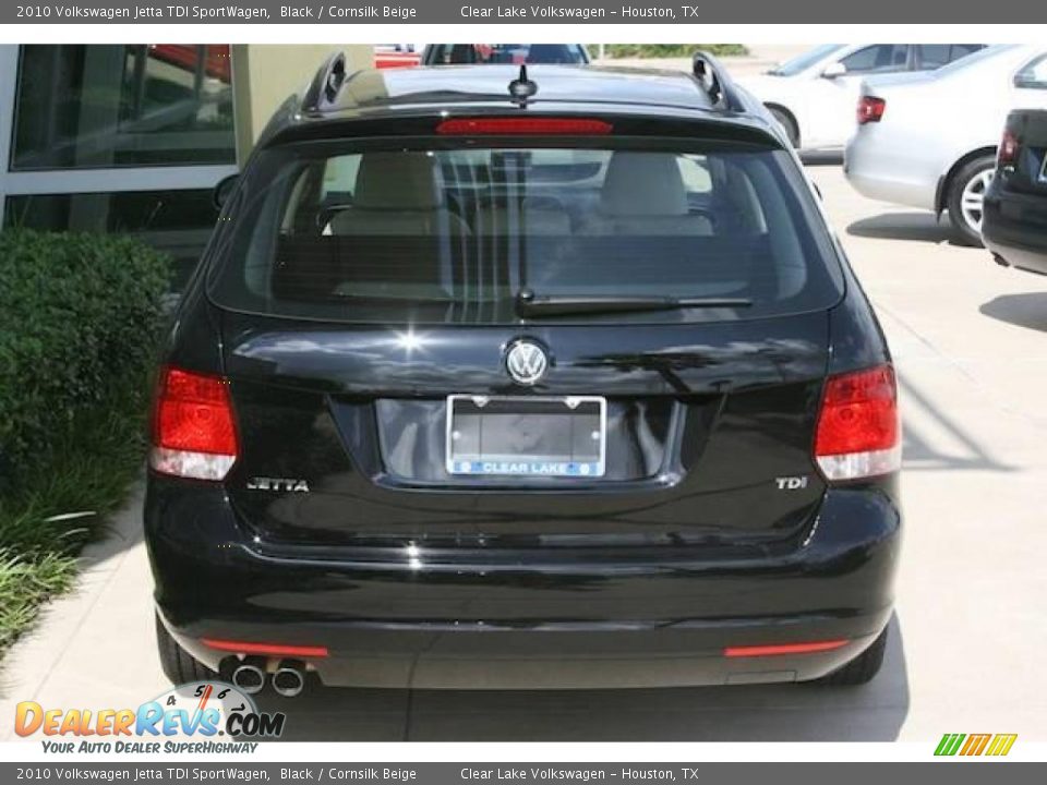 2010 Volkswagen Jetta TDI SportWagen Black / Cornsilk Beige Photo #14