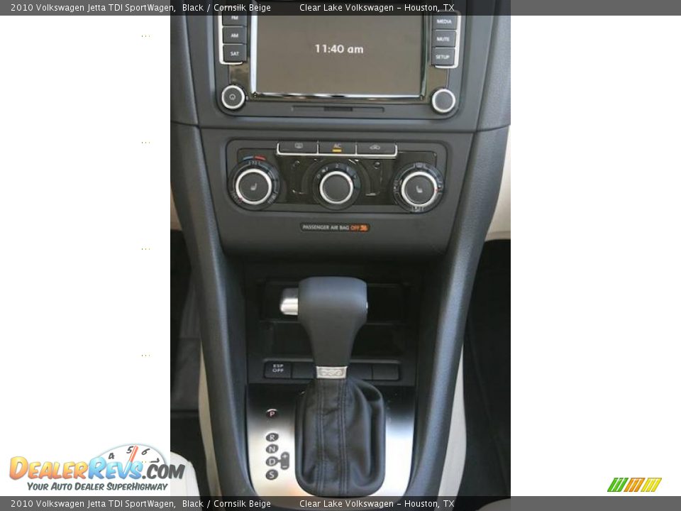 2010 Volkswagen Jetta TDI SportWagen Black / Cornsilk Beige Photo #15