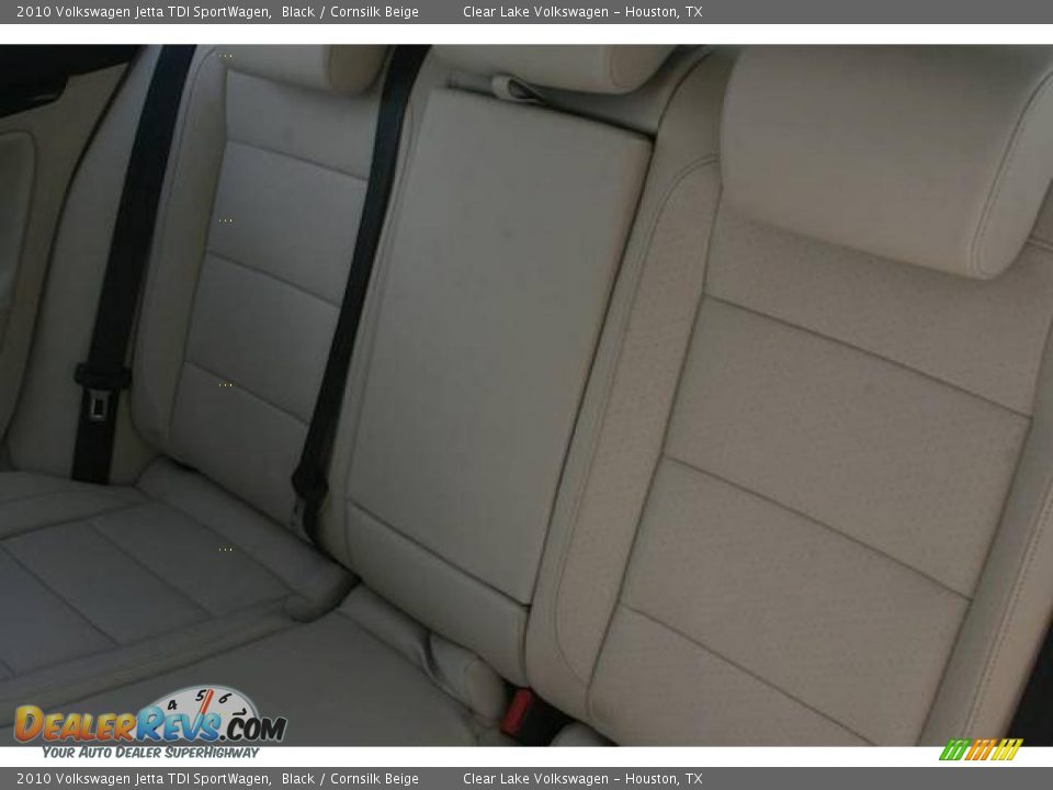 2010 Volkswagen Jetta TDI SportWagen Black / Cornsilk Beige Photo #16