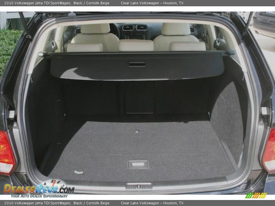2010 Volkswagen Jetta TDI SportWagen Black / Cornsilk Beige Photo #17
