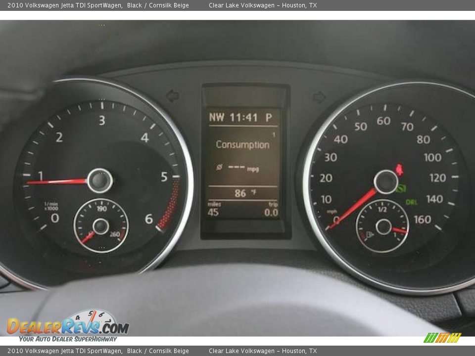 2010 Volkswagen Jetta TDI SportWagen Black / Cornsilk Beige Photo #20