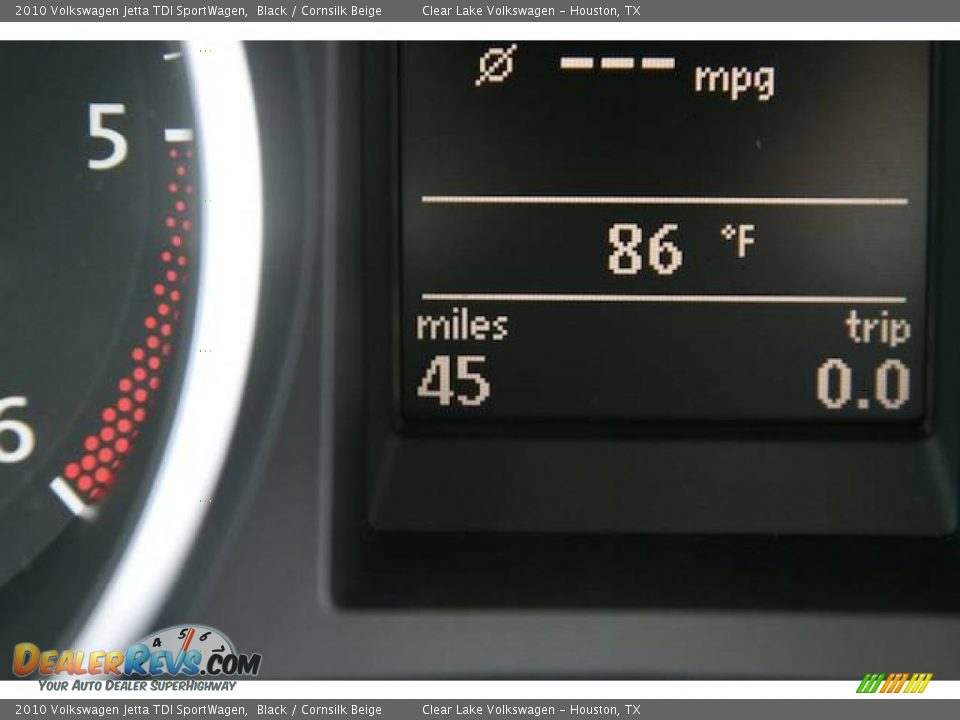 2010 Volkswagen Jetta TDI SportWagen Black / Cornsilk Beige Photo #21