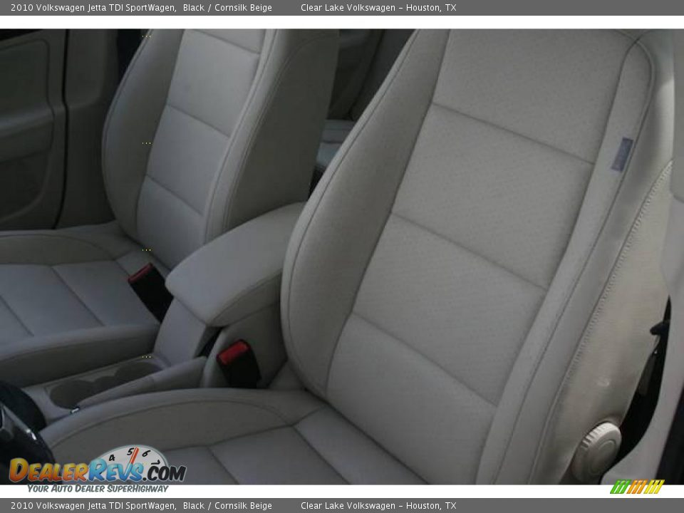 2010 Volkswagen Jetta TDI SportWagen Black / Cornsilk Beige Photo #26