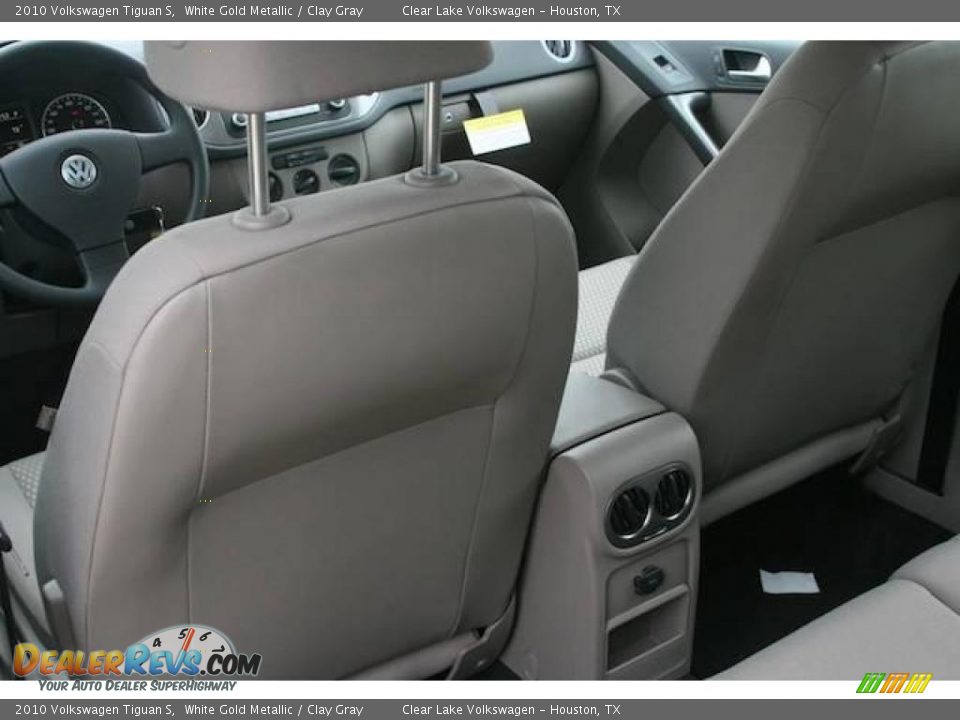 2010 Volkswagen Tiguan S White Gold Metallic / Clay Gray Photo #13