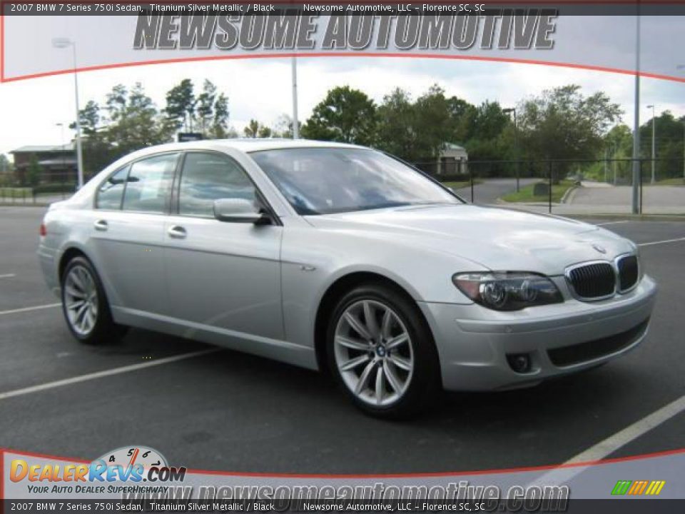 2007 BMW 7 Series 750i Sedan Titanium Silver Metallic / Black Photo #1