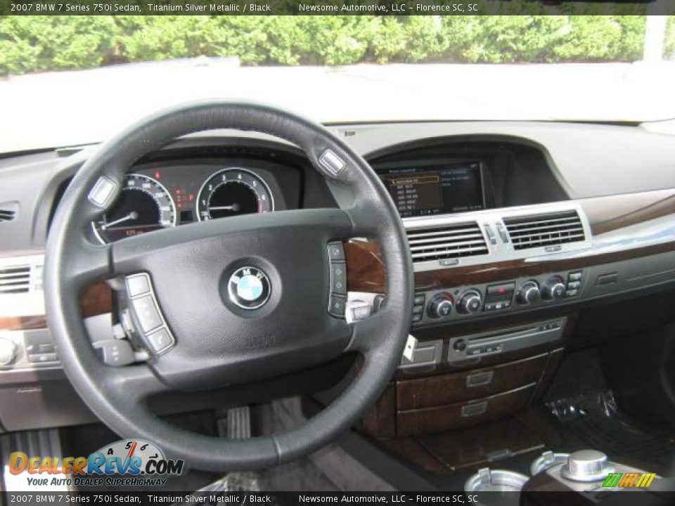 2007 BMW 7 Series 750i Sedan Titanium Silver Metallic / Black Photo #6