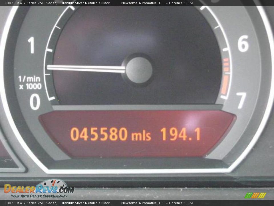 2007 BMW 7 Series 750i Sedan Titanium Silver Metallic / Black Photo #7