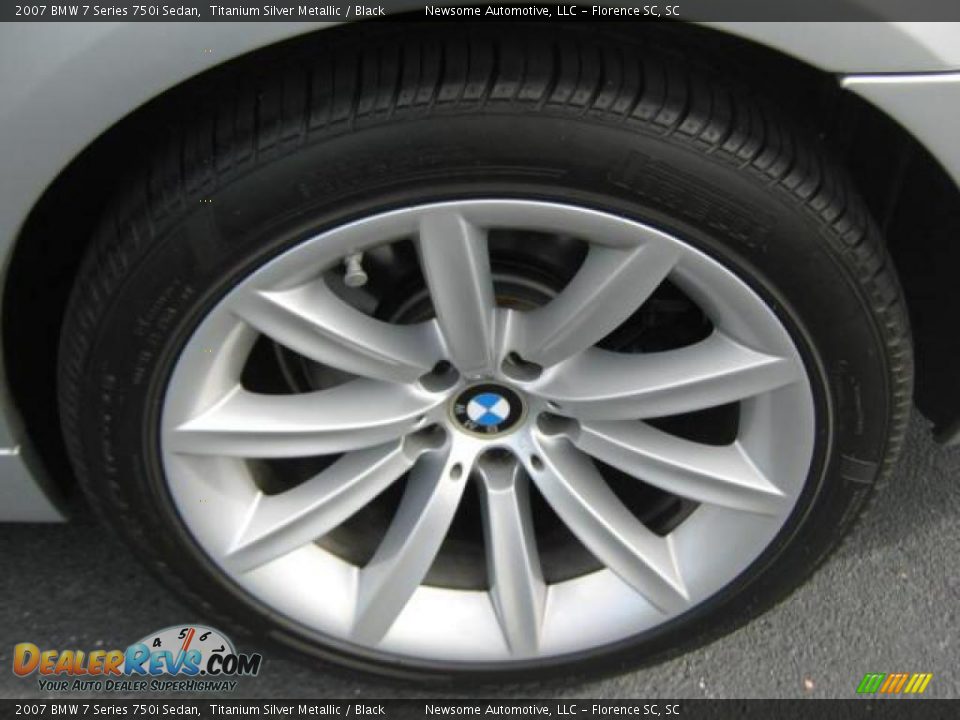 2007 BMW 7 Series 750i Sedan Titanium Silver Metallic / Black Photo #21