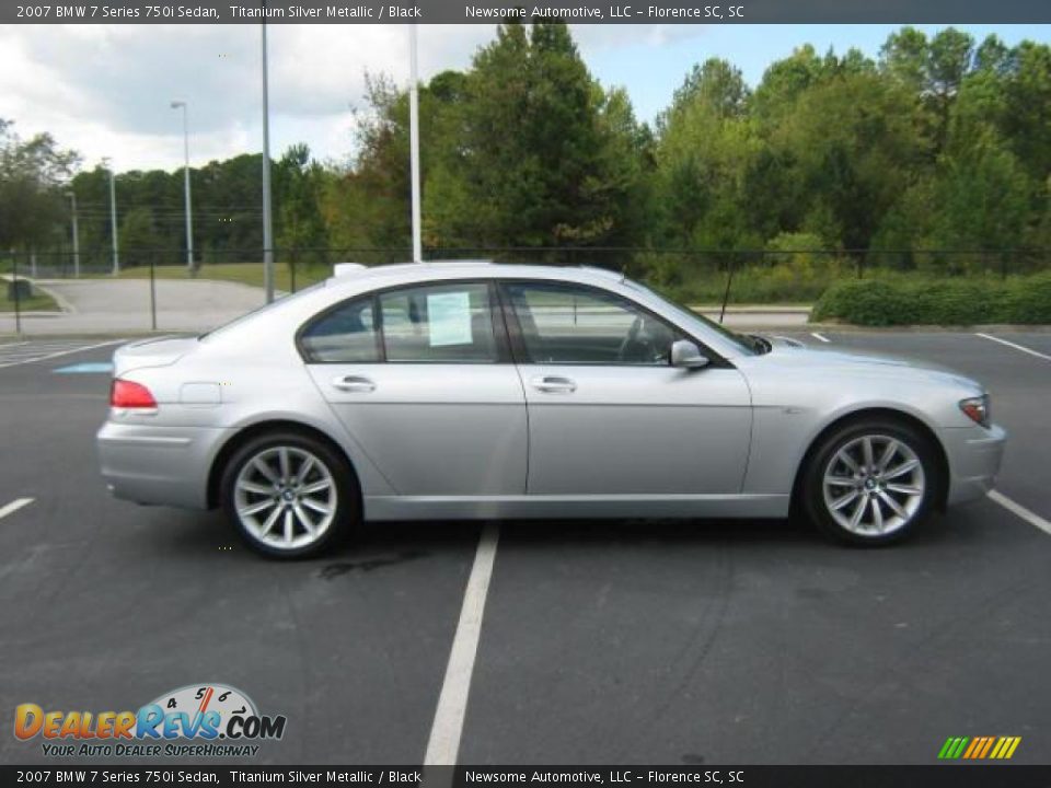 2007 BMW 7 Series 750i Sedan Titanium Silver Metallic / Black Photo #24