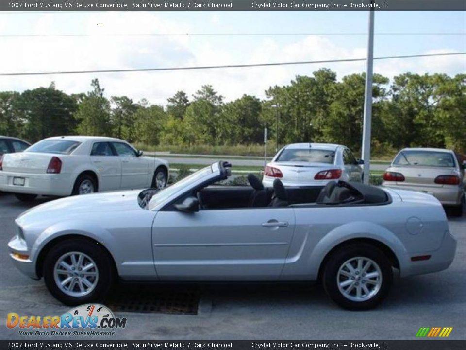 2007 Ford Mustang V6 Deluxe Convertible Satin Silver Metallic / Dark Charcoal Photo #2