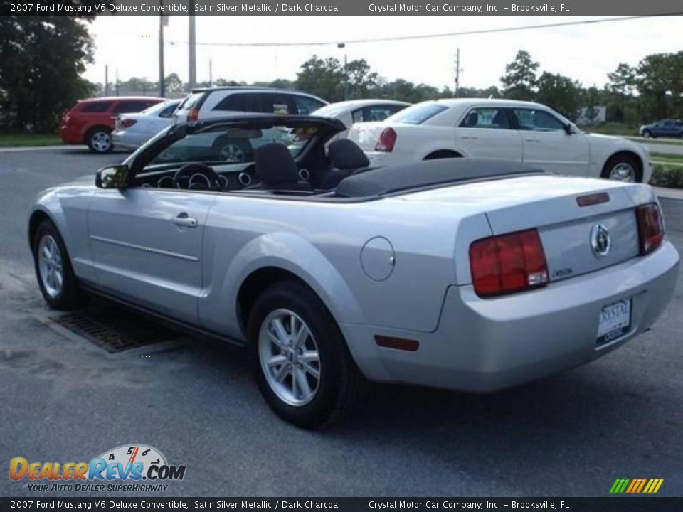 2007 Ford Mustang V6 Deluxe Convertible Satin Silver Metallic / Dark Charcoal Photo #3