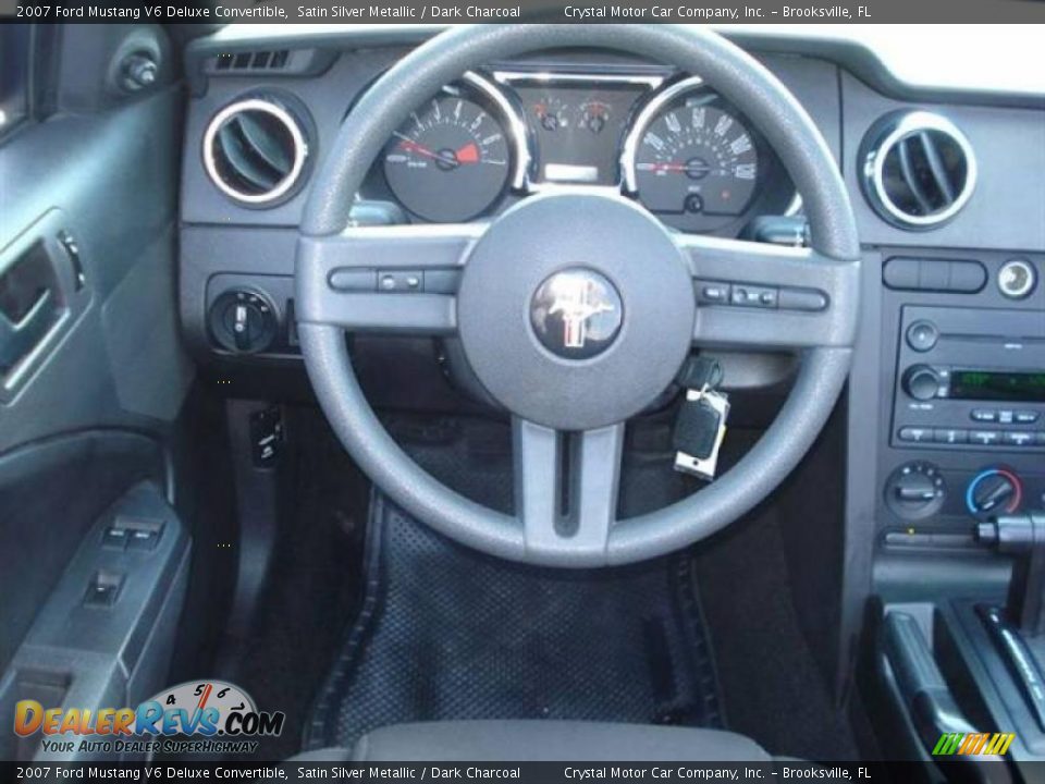 2007 Ford Mustang V6 Deluxe Convertible Satin Silver Metallic / Dark Charcoal Photo #6