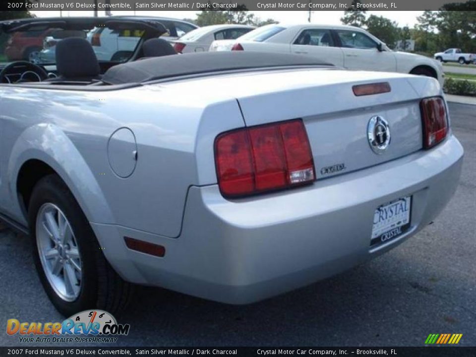 2007 Ford Mustang V6 Deluxe Convertible Satin Silver Metallic / Dark Charcoal Photo #7