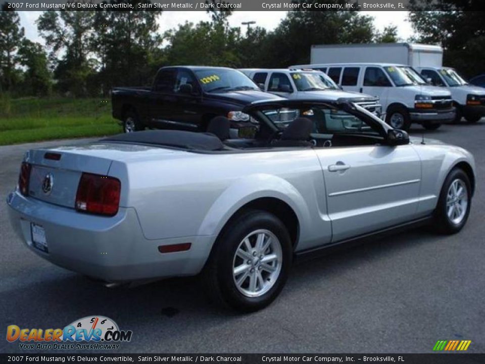 2007 Ford Mustang V6 Deluxe Convertible Satin Silver Metallic / Dark Charcoal Photo #8